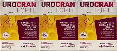 Urocran Forte Para el Tracto Urinario.- 30 sobres. Pack 3Un. (Total 90Sobres)
