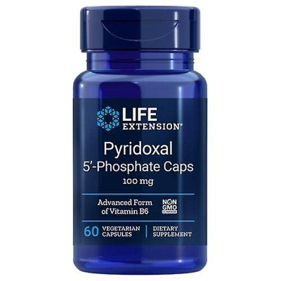 Life Extension, Pyridoxal-5-Phosphat, Depot, Cada 5 Días 1 Cápsula, 100mg, 60 Cápsulas vegetales, Probado en Laboratorio, Sin Gluten, Vegetariano, Sin