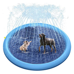 Bekasa Splash Pad - Aspersor para perros y niños, 67 pulgadas, juguete inflable de agua para niños, rociador de agua para verano, al aire libre, para  características