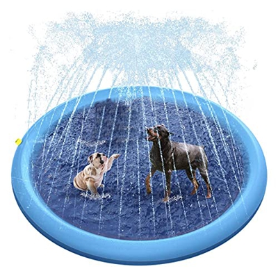 Bekasa Splash Pad - Aspersor para perros y niños, 67 pulgadas, juguete inflable de agua para niños, rociador de agua para verano, al aire libre, para 