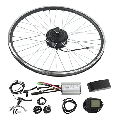 Keenso Unidad de Cubo Delantero de 24V Y 250W LCD5, Kit de Controlador de Motor de 26 Pulgadas, Kit de Conversión de Bicicleta Eléctrica para Modifica
