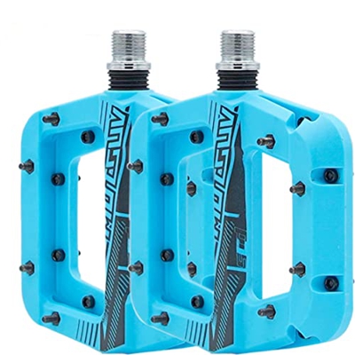 Pedal de bicicleta Fibra de nylon Ultraligero Pedal de rodamiento ancho Pedales de plataforma plana 9/16 pulgadas MTB Rodamiento Pedales Piezas de bic