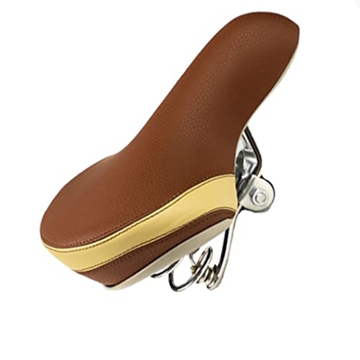 LENASH Cojín de bicicleta retro cómodo suave y grande cojín de bicicleta Accesorios generales para bicicletas de carretera y montaña (color: marrón, t
