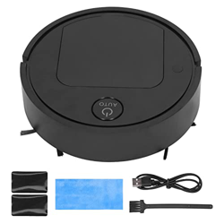 Robot Aspirador, 3 en 1, Práctico Sistema de Barrido Inteligente, Tamaño Mini, Carga USB, Barredora Inteligente para el Hogar(Negro) precio