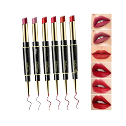 2 en 1 juego de maquillaje y larga duración Lip Lip Pencil Matte Lip Pencil Impresionante Lápices labiales de maquillaje de maquillaje Cosméticos 6pcs precio