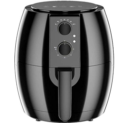 Freidora de aire, 4,5 l, 1350 vatios, freidora eléctrica de aire caliente, horno sin aceite con control de perilla de temperatura de lujo, cesta antia precio