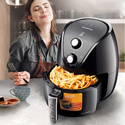 Freidora de aire digital, freidora de aire multifuncional sin aceite, 3. Horno de freidora eléctrica de aire caliente de gran capacidad con temporizad