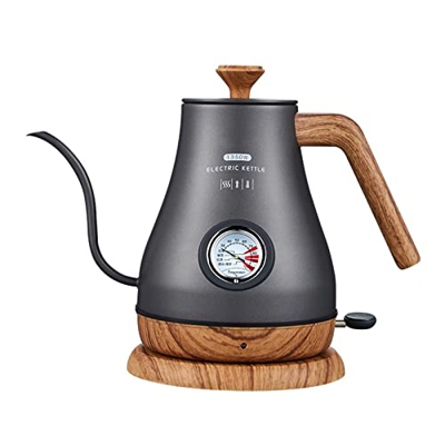 Freidora profunda Freidora de aire 1.0L Electric de la té de cogolina retro de gooseneck buce esbelta té de té de acero inoxidable tetero con pantalla