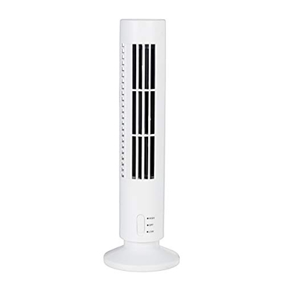 MYAMIA USB Mini Leafless Aire Acondicionado Mesa Cooler Tower Fan Summer Cooling para Home Office - Blanco