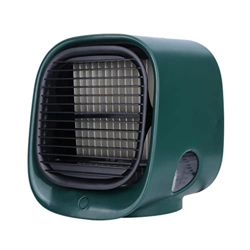 ZYKBB Mini Ventilador de refrigeración Humidificación Aire Acondicionado Ventilador USB Enfriador de Aire con 7 Colores de luz Ventilador (Color : Gre características