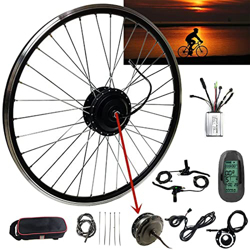 Niczu Kit de Conversión de Bicicleta Eléctrica, con Controlador y Acelerador de Pulgar, 48V 250W 500W Motor Cubo Transmisión Delantera, 20 24 26 27,5  características