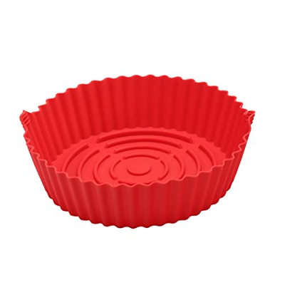 2 piezas de bandeja para hornear a la freidora de aire - sartén reutilizable de silicona de freidia antiadherente antiadherente | Sartén de silicona d