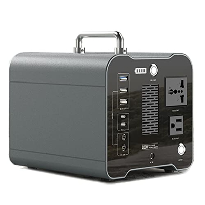 PHASFBJ Central eléctrica portátil de 144000 mAh, 2 Salidas de CA, Salida PD USB-C de 60 W, Salida de CA de 500 W, con luz LED, para CPAP Camping Outd