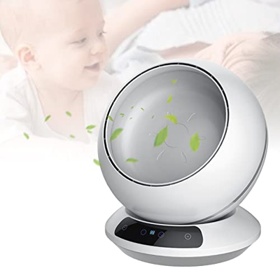 ZQWOZQ Redondo Sin Aspas Ventiladores, Silencioso Escritorio Turbina Oscilación Aire Circulación Ventilador De Pie, Pm2.5 Purificador Ventilador - 8 V