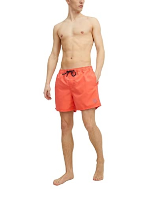 Jack & Jones Jjicrete Jjswim AKM Solid Sn Bañadores Ajustados para Hombre, Coral, S