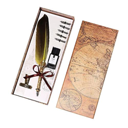 Vintage caligrafía Quill pluma Dip Pen titular escribir tinta Nibs papelería Art-Y en oferta