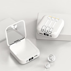 Batería De 5v 20000mah, Recargable Para TeléFonos MóViles Mini Banco De Energía PortáTil Espejo De Maquillaje Pantalla Digital Led Batería Externa Car en oferta