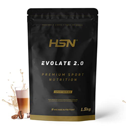 Aislado de Proteína de Suero de HSN Evolate 2.0 | Sabor Café con Leche 1,5 Kg = 50 Tomas por Envase | Whey Protein Isolate CFM + Enzimas Digestivas |  precio