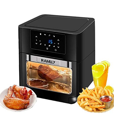 Freidora de Aire doméstica multifunción de 12L, freidora eléctrica de Gran Capacidad, freidora de Aire sin Aceite Inteligente, Horno de convección con