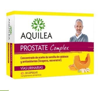 Complemento alimenticio (concentrado de aceite de semilla de calabaza y antioxidantes) AQUILEA Prostate complex 30 uds.