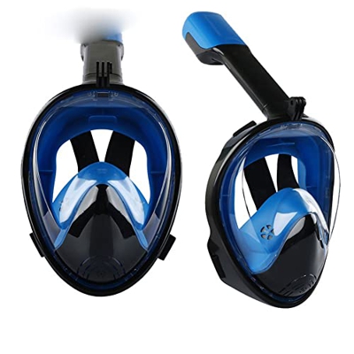 Gafas de Buceo 180 ° Full Full Full Snorkeling Mask Buck Masquel de buceo for adultos Snorkel seco HD Equipo de natación antigüense de niños de nataci
