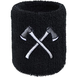 EXPRESS-STICKEREI Pulsera de leñador con hacha cruzada para trabajadores de la madera, trabajadores forestales, estilo vikingo, para el sudor, de algo precio