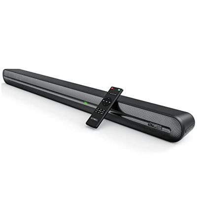 150W Barra de Sonido con Cable HDMI, Heymell Barra de Sonido TV de 6xAltavoces con Subwoofer Incorporado, Sin Ruido, Sonido Muy Claro, DSP, Sonido Env