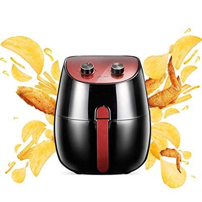 Parrillas y planchas para interiores, freidora sin aceite, Deluxe 3.2l 1300w Freidora de aire Cocina saludable baja en grasa Freidora Multifunción Taz