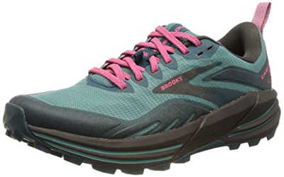Brooks Cascadia 16, Zapatillas para Correr Mujer, Porcelain Blue Coral Pink, 39 EU