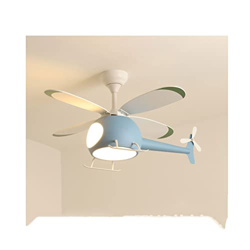 ZYKBB Lámparas de Ventilador de Techo for Habitaciones nórdicas Habitaciones de Juguete Macarons Techo Ventilador eléctrico avión Luces Colgantes (Col en oferta