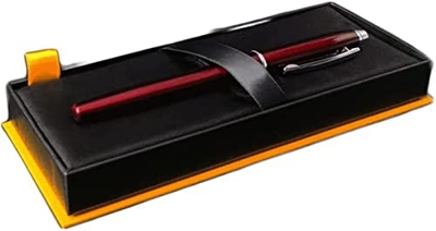 YQBUER Fuente Pen for Escribir Diseño clásico Fountain Pen brasa doblada doblada Pluma de caligrafía Fuente Pluma for Escribir Metal Iridium Nib F 0.5