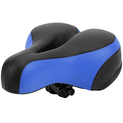 LATINDAY Asiento de Bicicleta Sillín de Bicicleta de montaña Cómodo Cuero de Microfibra Hueco Tallado Sillín de Bicicleta de Resorte Asiento de Bicicl