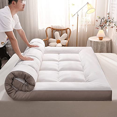 Matratze Colchón De Piso De Futón Grueso Cojín De Dormir Enrollable Plegable Japonés Colchoneta Portátil Para Acampar Cojín De Cama De Invitados Colch