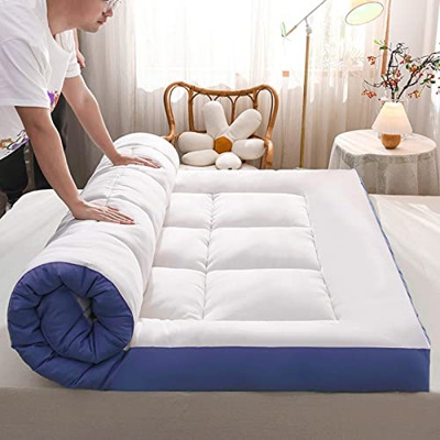 Matratze Colchón De Piso De Futón Grueso Cojín De Dormir Enrollable Plegable Japonés Colchoneta Portátil Para Acampar Cojín De Cama De Invitados Colch
