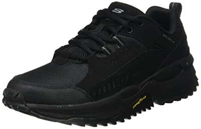 Skechers SKECHERS BIONIC TRAIL ROAD SECTOR, Zapatillas para caminar para Hombre, Black Suede/Pu/Mesh/Black Trim, 42.5 EU