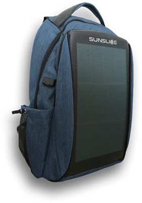 Mochila Impermeable con Panel Solar, Bolsa portátil con Paneles solares Flexibles y potentes para una Carga Solar rápida Incl Puerto USB Externo, célu