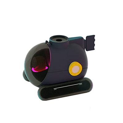 Music Smoke Ring Humidifier, Small Submarine Shape Voice-Controlled Remote Control Humidifier Decompression Creative Gift,Gray