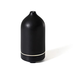 DOCEN Difusor de Aroma de Aceite Esencial de cerámica Hecho a Mano ultrasónico 120ML, Adecuado para el hogar, la Oficina, el Dormitorio, Negro, japoné características