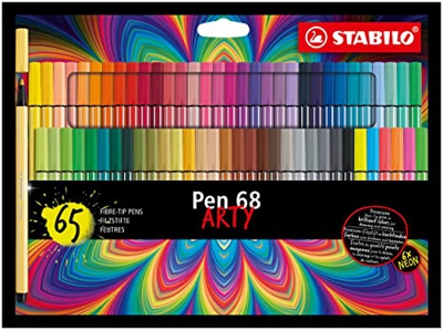Rotulador STABILO Pen 68 ARTY - Estuche con 65 colores, 6865/1-20