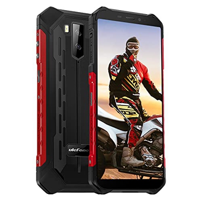 Móvil Libre Resistente, 4GB RAM 64GB ROM, Octa-Core, Ulefone Armor X5 Pro 4G Dual SIM Movil Antigolpes, Android 10, 13MP+5MP, 5.5'' HD+, Batería 5000 