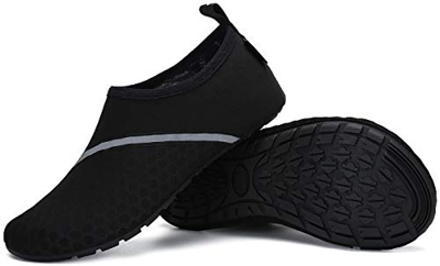 Zapatos de Agua Hombre Escarpines Zapatillas Mujer Secado rápido Playa NatacióN Surf Piscina Barefoot Ligeros de Antideslizante Negro