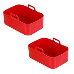 2 ollas de silicona para freidora de aire, forro de silicona reutilizable para freidora de aire, sartén de aire de fácil limpieza con asas para Ninja  características