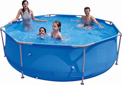 SIQUA Piscina Desmontable con Estructura de Acero y Redonda. Tamaño 3m x 76cm de Alto. Resistente al Sol. Capacidad 4383L en oferta