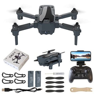 IDEA11 Mini Drone con Camara 1080P para Niños/Adolescente Adultos, 2.4GHz WiFi FPV Dron, Posicionamiento de Flujo óptico, Cámaras Dobles, 68g Quadcopt
