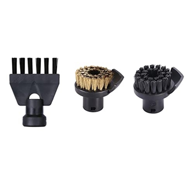 LANGshaw Cepillo Redondo RECPADOR y Cepillo Plano Accesorios de Limpiador de Vapor compatibles con Karcer sc1 sc2 sc3 sc4 sc5 Cepillo de la Mano del L