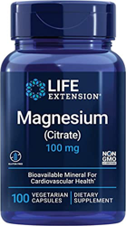 Life Extension, Magnesium Citrate, 100mg, 100 Cápsulas veganas, Probado en Laboratorio, Sin Gluten, Vegetariano, Sin Soja, No GMO características