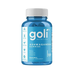 Goli Nutrition, Ashwagandha Gummies con Vitamina D, 120 Gomas veganas, Sin Gelatina, Probadas en Laboratorio, Sin Gluten, Vegetarianas, Sin Soja, Sin  características