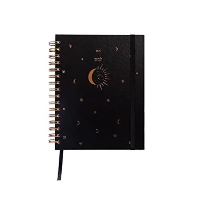 Agenda Escolar Eclipse Semana Vista: empieza en septiembre de 2022 y acaba en agosto de 2023, Tapa dura, Incluye 126 stickers, Goma elástica y Cinta d