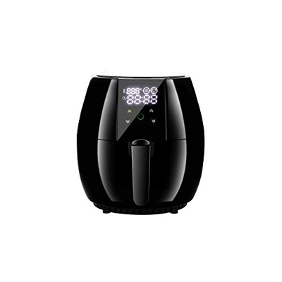 Freidora de aire Freidora de aire caliente Horno Freidora de aire eléctrica de acero inoxidable Cocina sin aceite con 8 ajustes preestablecidos, cesta