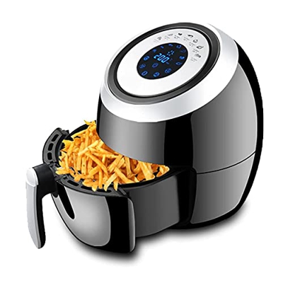 Freidora de aire para uso doméstico Freidoras de aire con pantalla táctil digital de 5,5 l Temporizador de horno y control de temperatura totalmente a